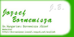 jozsef bornemisza business card